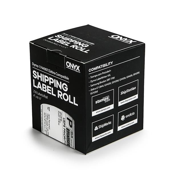ONYX 4" x 6 1/4" DYMO Compatible Shipping Label Rolls