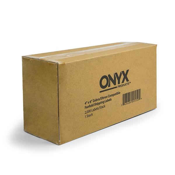 ONYX 4" x 6" Zebra/Eltron Compatible Fanfold Shipping Labels