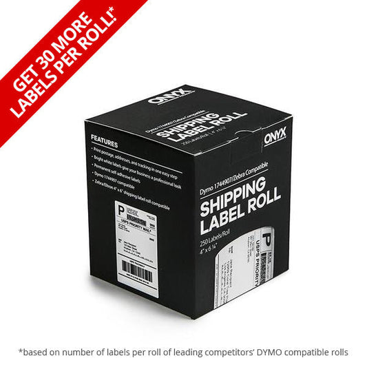 ONYX 4" x 6 1/4" DYMO Compatible Shipping Label Rolls