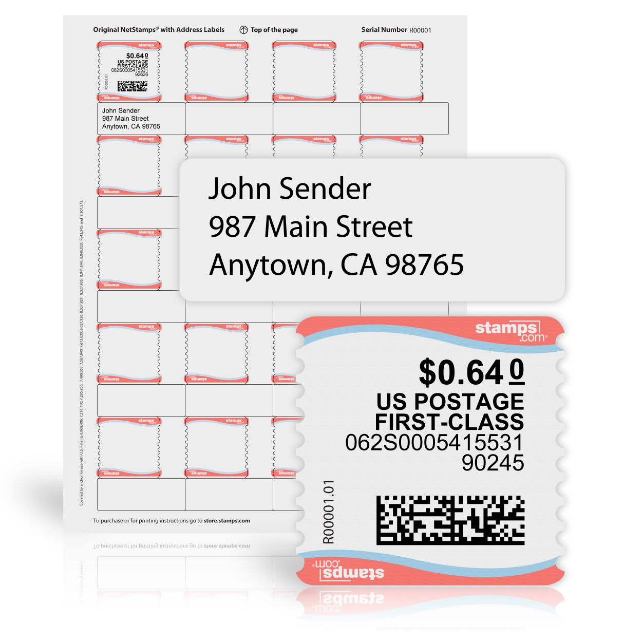 Original NetStamps with Address Labels